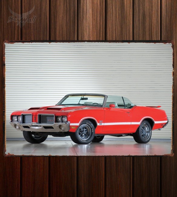 Металлическая табличка Oldsmobile Cutlass 442 L75 Convertible Металлическая табличка Oldsmobile Cutlass 442 L75 Convertible